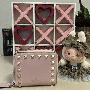 Valentino Pink Studded Women's Wallet